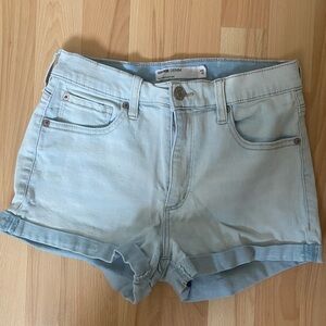 Garage Light Blue Jean Shorts